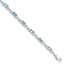 Sterling Silver Rhodium-plated Blue Topaz Bracelet