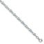 Sterling Silver Rhodium-plated Aquamarine and Diamond Bracelet