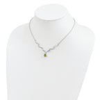 Sophia Jewelers Sterling Silver Peridot Topaz Necklace with 2in Extender