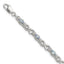Sterling Silver Rhodium-plated Polished Tanzanite Xs 7.5 inch Bracelet