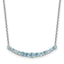 Sterling Silver Rhodium-plated Blue Topaz Pendant w/Necklace
