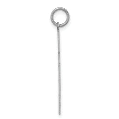 Sterling Silver Rhodium-plated Laser Designed Cross Pendant