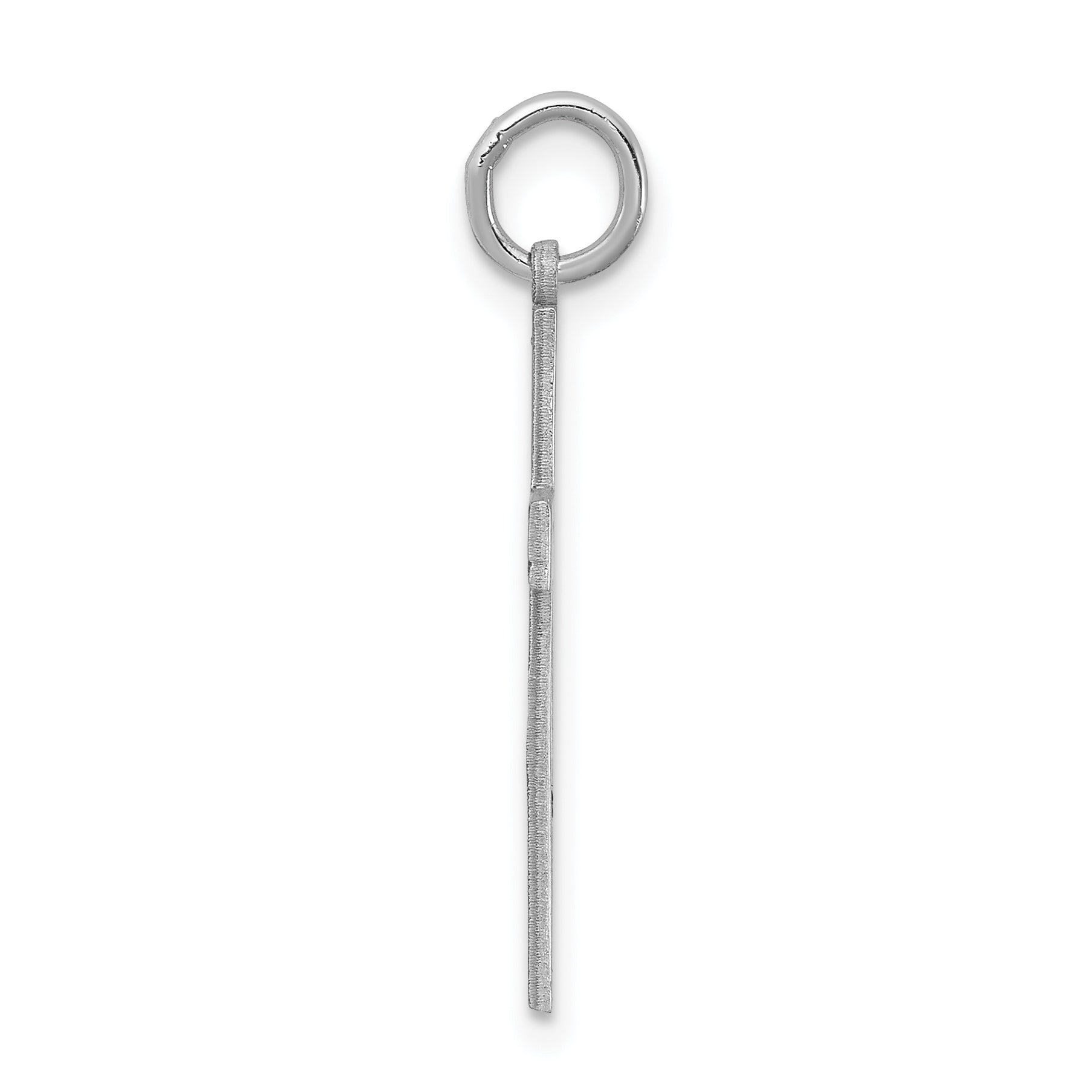 Sterling Silver Rhodium-plated Laser Designed Cross Pendant Secondary image