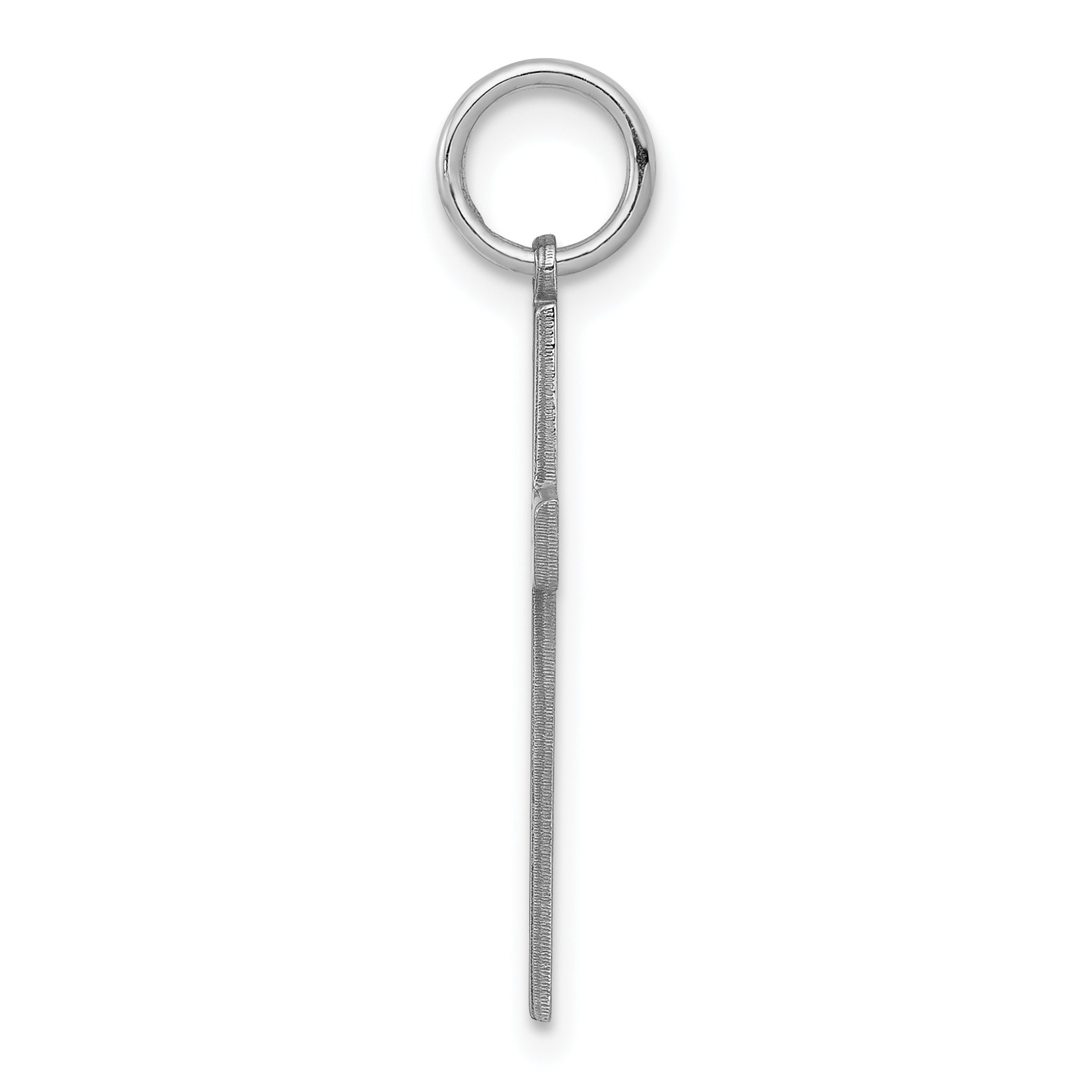 Sterling Silver Rhodium-plated Laser Designed Cross Pendant