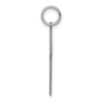 Sterling Silver Rhodium-plated Laser Designed Cross Pendant