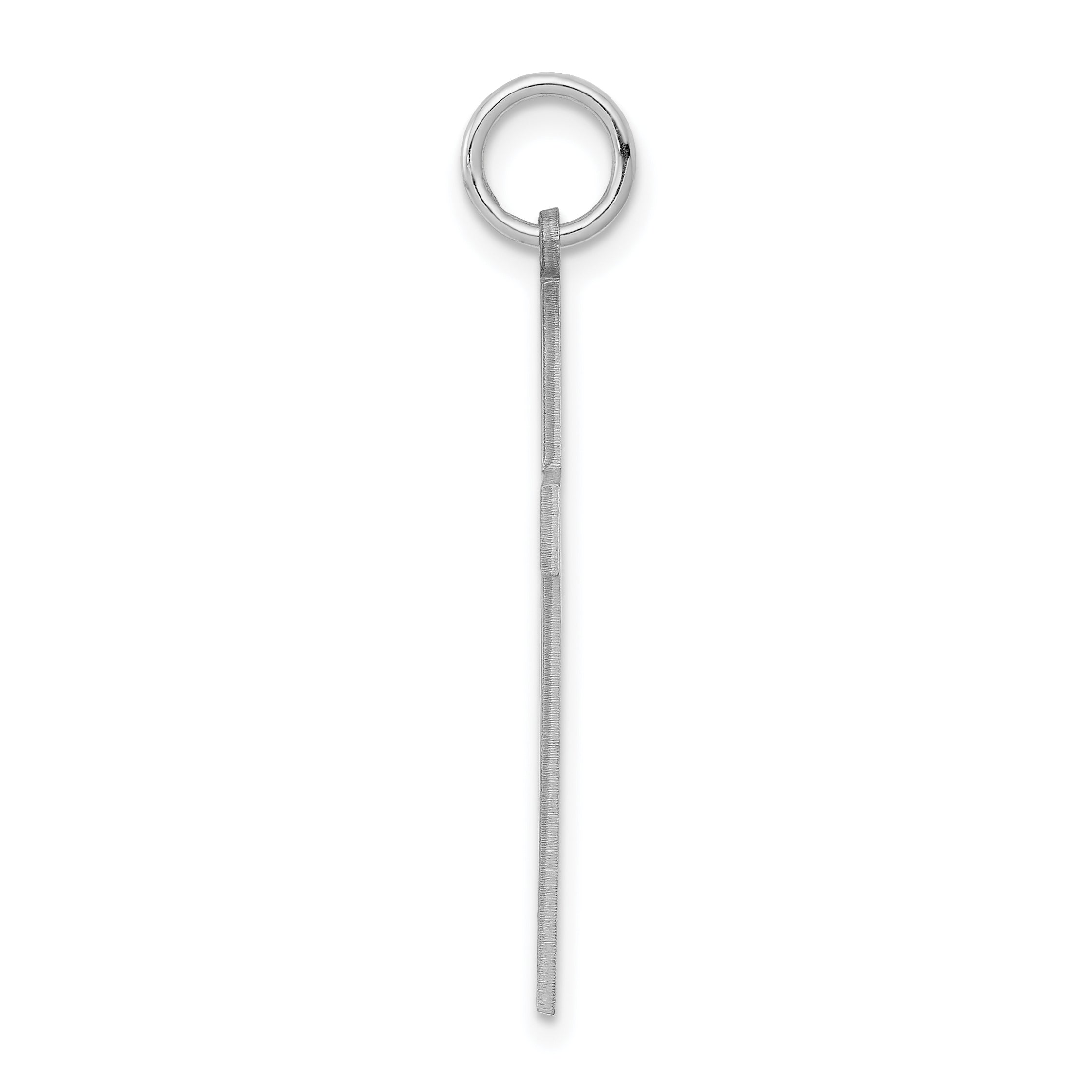 Sterling Silver Rhodium-plated Laser Designed Cross Pendant Secondary image