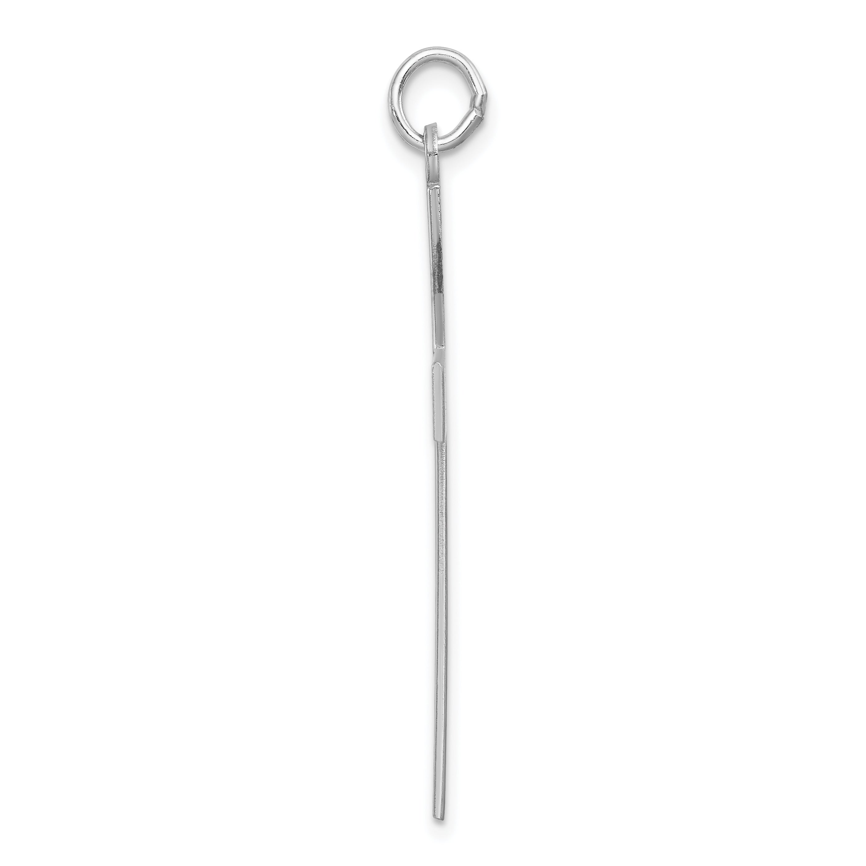 Sterling Silver Rhodium-plated Laser Designed Cross Pendant