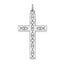 Sterling Silver Rhodium-plated Laser Designed Cross Pendant