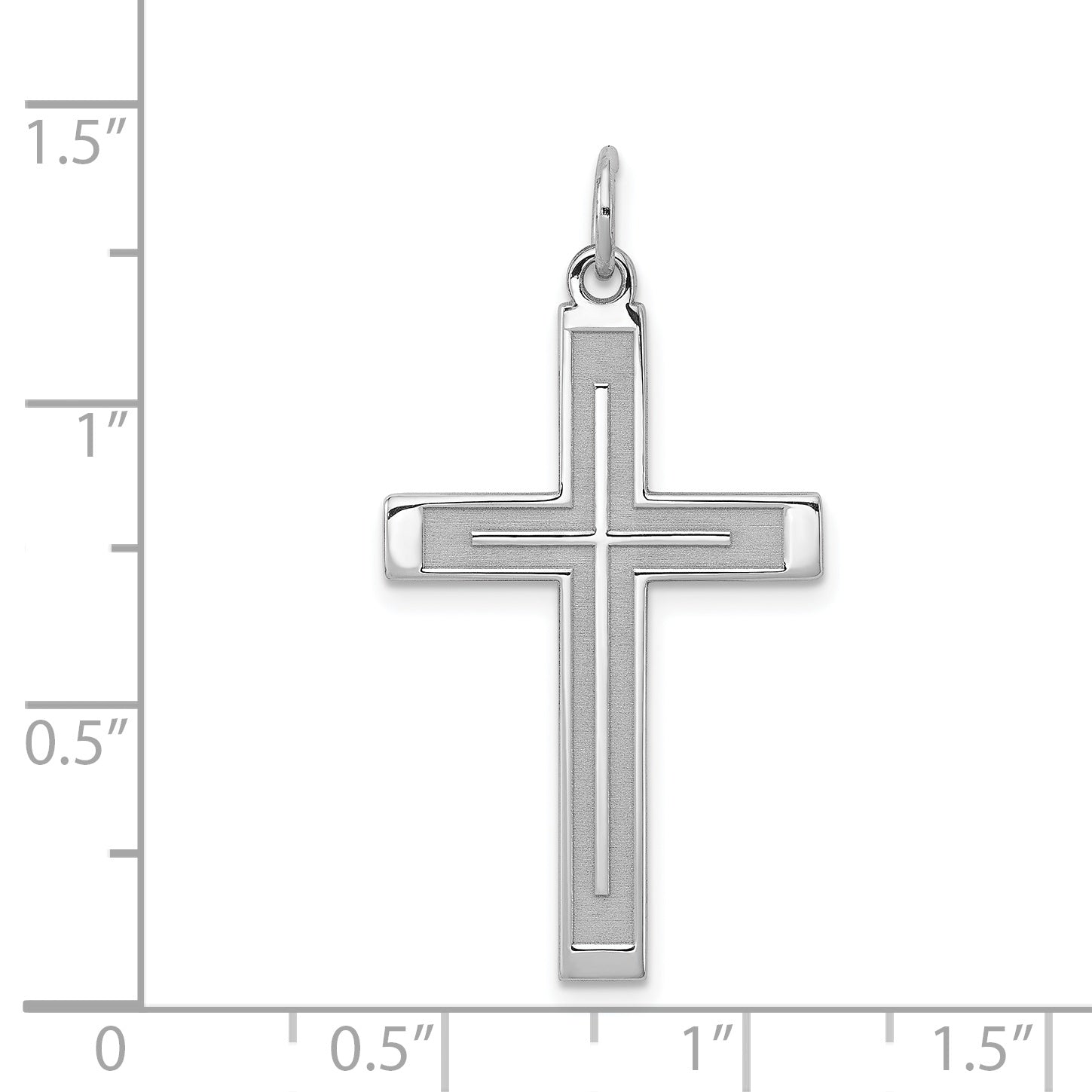 Laser-Cut Cross Pendant in Sterling Silver