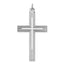 Sterling Silver Rhodium-plated Laser Designed Cross Pendant