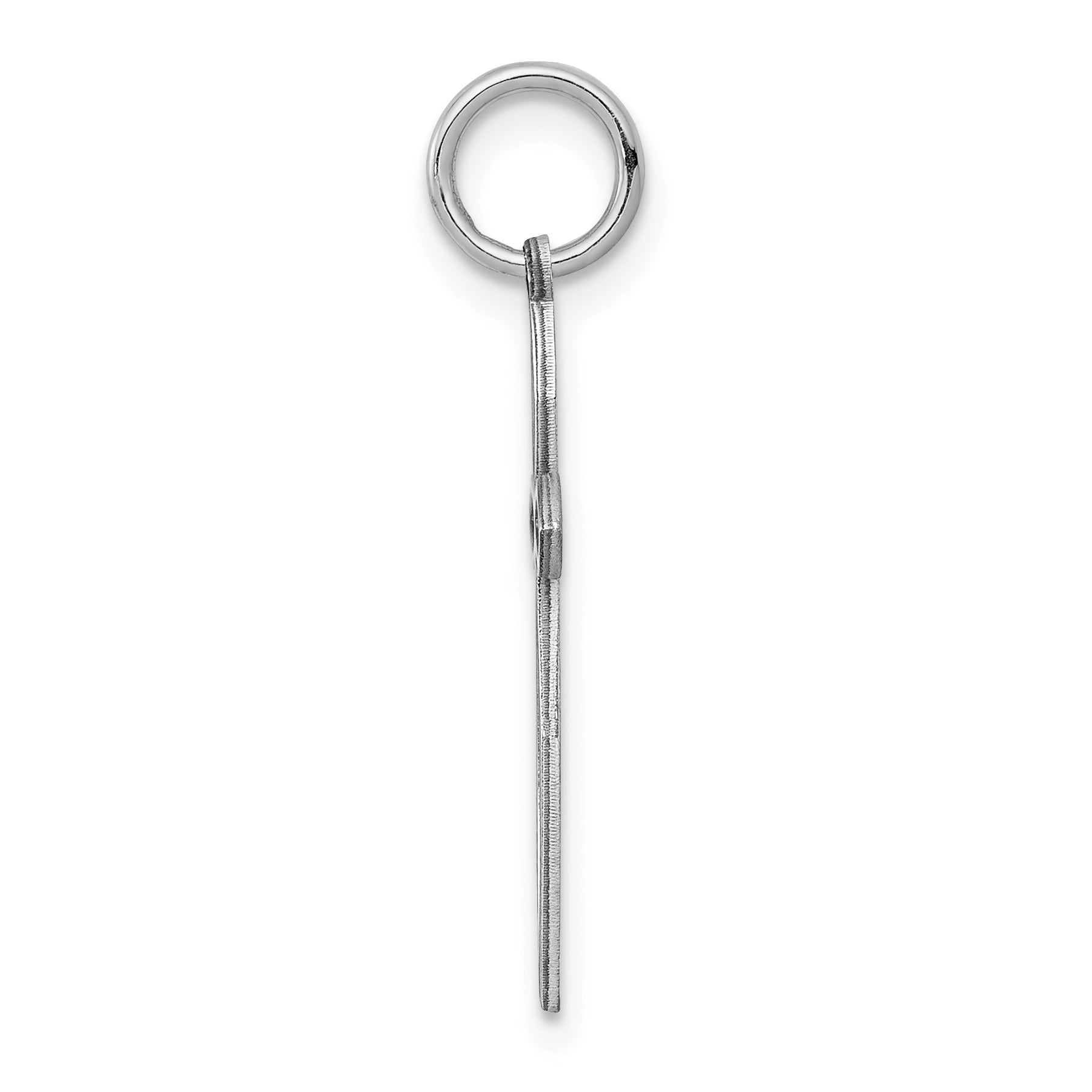 Sterling Silver Rhodium-plated Laser Designed Cross Pendant Secondary image