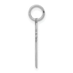 Sterling Silver Rhodium-plated Laser Designed Cross Charm