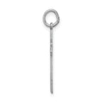 Sterling Silver Rhodium-plated Laser Designed Cross Pendant