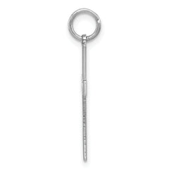 Sterling Silver Rhodium-plated Laser Designed Cross Pendant