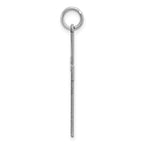 Sterling Silver Rhodium-plated Laser Designed Cross Pendant