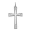Sterling Silver Rhodium-plated Laser Designed Cross Pendant