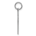 Sterling Silver Rhodium-plated Laser Designed Cross Charm