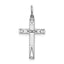 Sterling Silver Rhodium-plated Laser Designed Cross Pendant