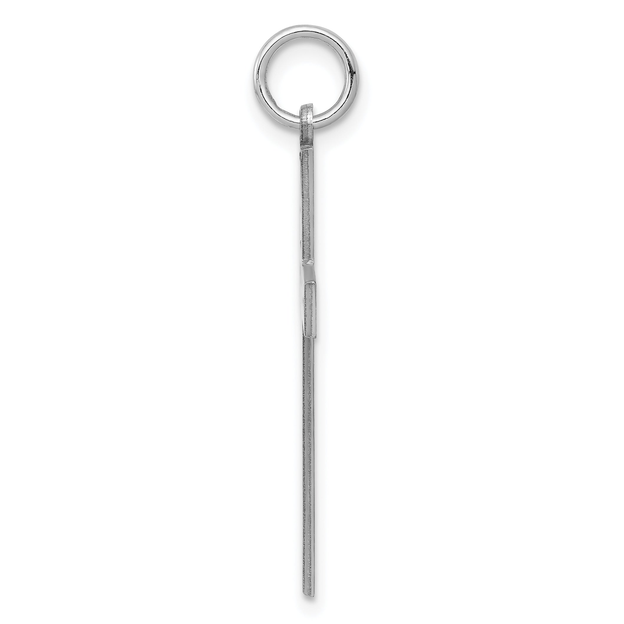 Sterling Silver Rhodium-plated Laser Designed Cross Pendant Secondary image