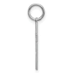 Sterling Silver Rhodium-plated Laser Designed Cross Charm