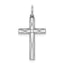 Sterling Silver Rhodium-plated Laser Designed Cross Pendant