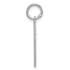 Sterling Silver Rhodium-plated Laser Designed Cross Charm