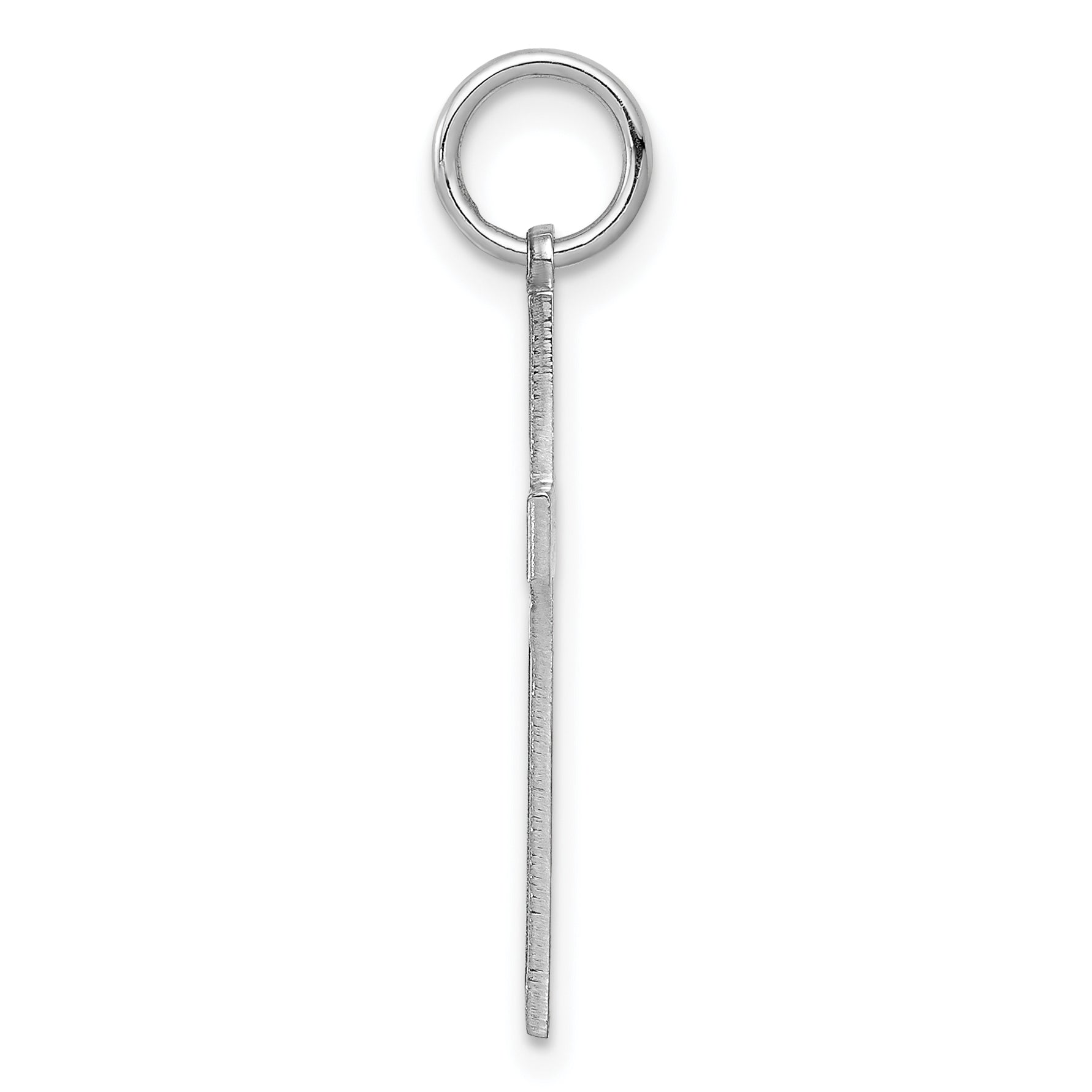 Sterling Silver Rhodium-plated Laser Designed Cross Pendant Secondary image