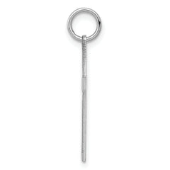Sterling Silver Rhodium-plated Laser Designed Cross Pendant