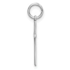 Sterling Silver Rhodium-plated Laser Designed Cross Charm