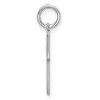 Sterling Silver Rhodium-plated Laser Designed Cross Charm