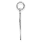 Sterling Silver Rhodium-plated Laser Designed Cross Pendant