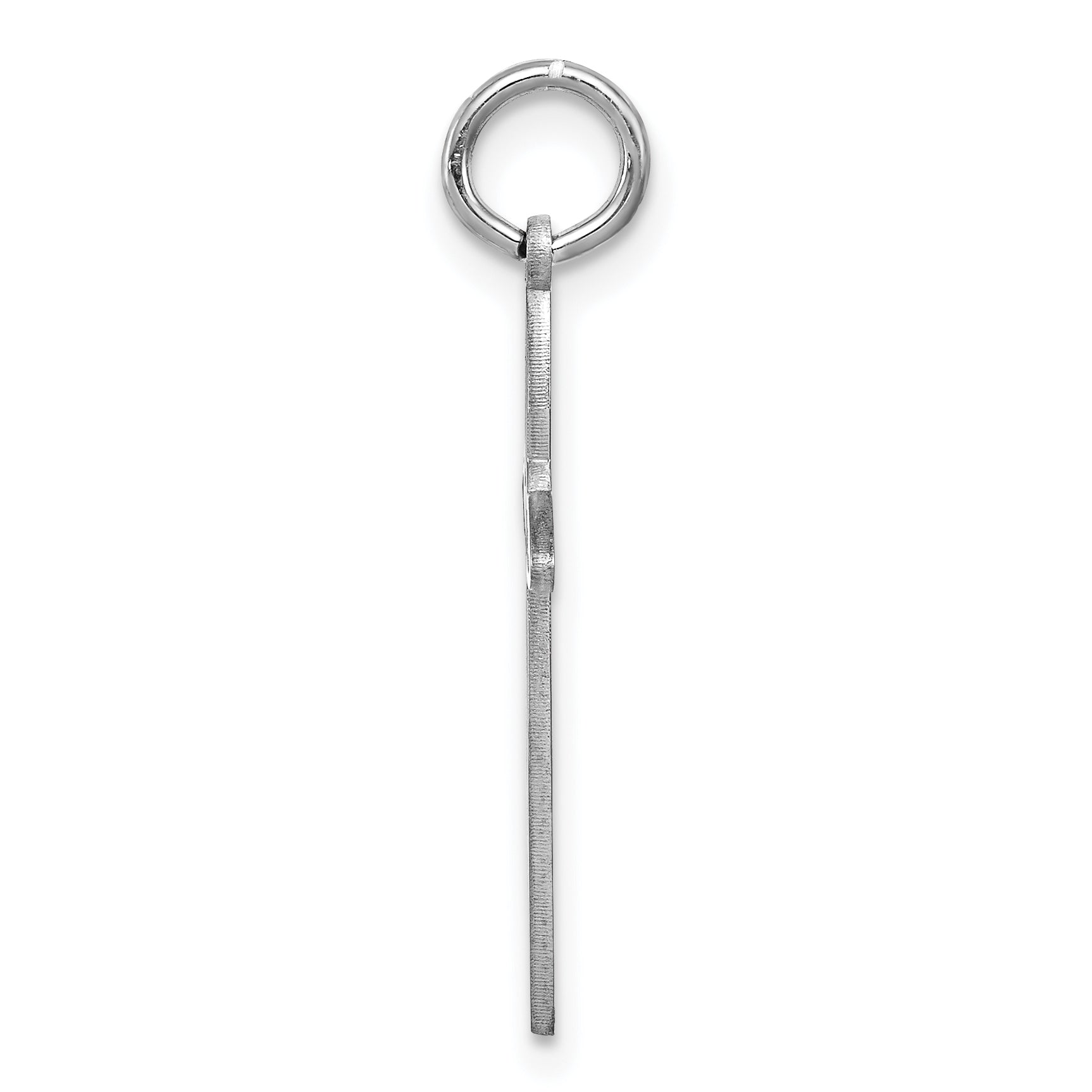 Sterling Silver Rhodium-plated Laser Designed Cross Pendant Secondary image