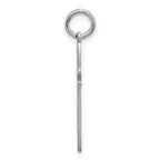 Sterling Silver Rhodium-plated Laser Designed Cross Pendant