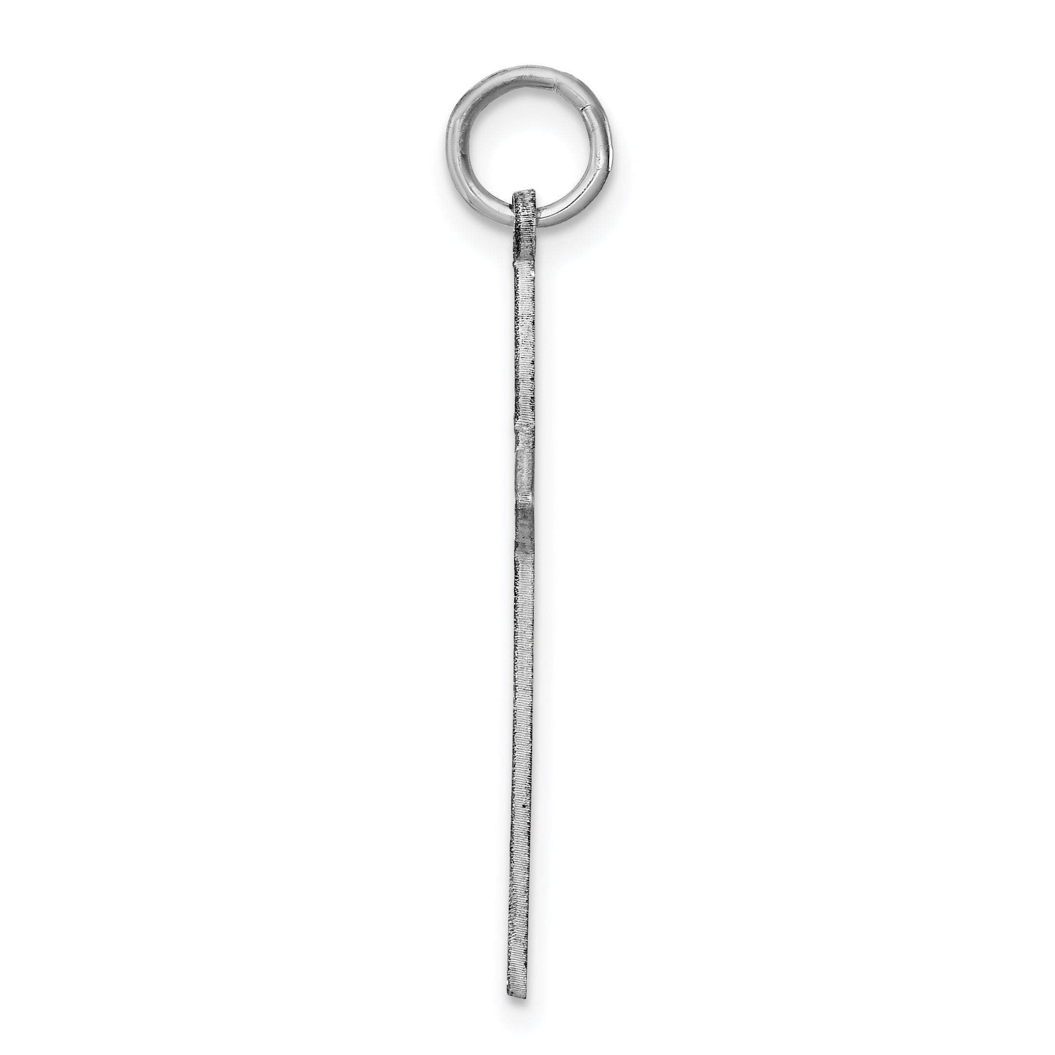 Sterling Silver Rhodium-plated Laser Designed Cross Pendant Secondary image