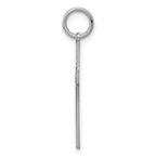 Sterling Silver Rhodium-plated Laser Designed Cross Pendant