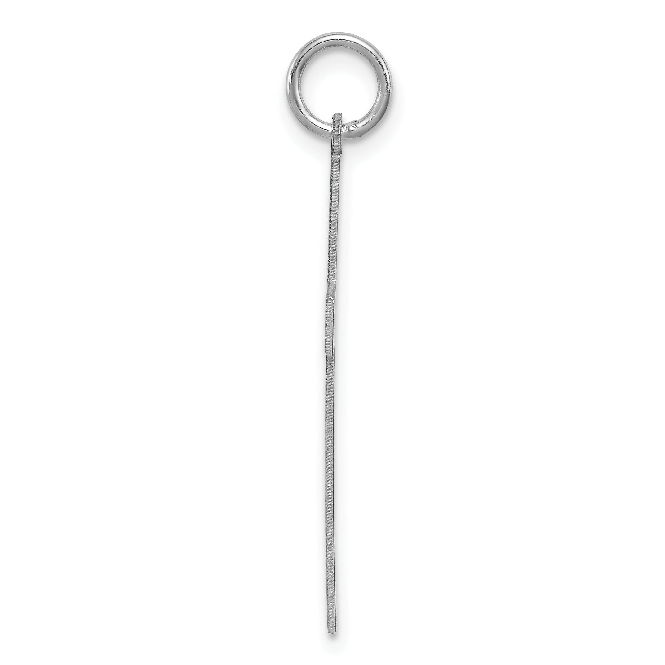 Sterling Silver Rhodium-plated Laser Designed Cross Pendant