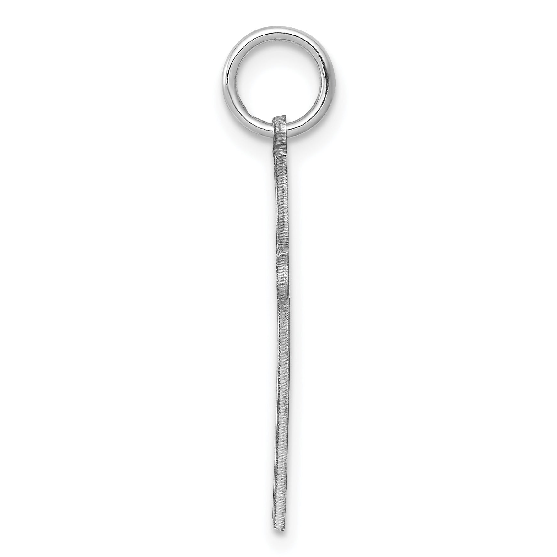 Sterling Silver Rhodium-plated Laser Designed Cross Pendant Secondary image