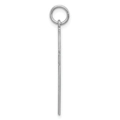 Sterling Silver Rhodium-plated Laser Designed Cross Pendant