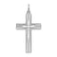 Sterling Silver Rhodium-plated Laser Designed Cross Pendant