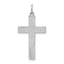 Sterling Silver Rhodium-plated Laser Designed Cross Pendant