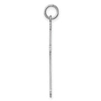 Sterling Silver Rh-plt Laser Designed CroSterling Silver Rh-plt Charm