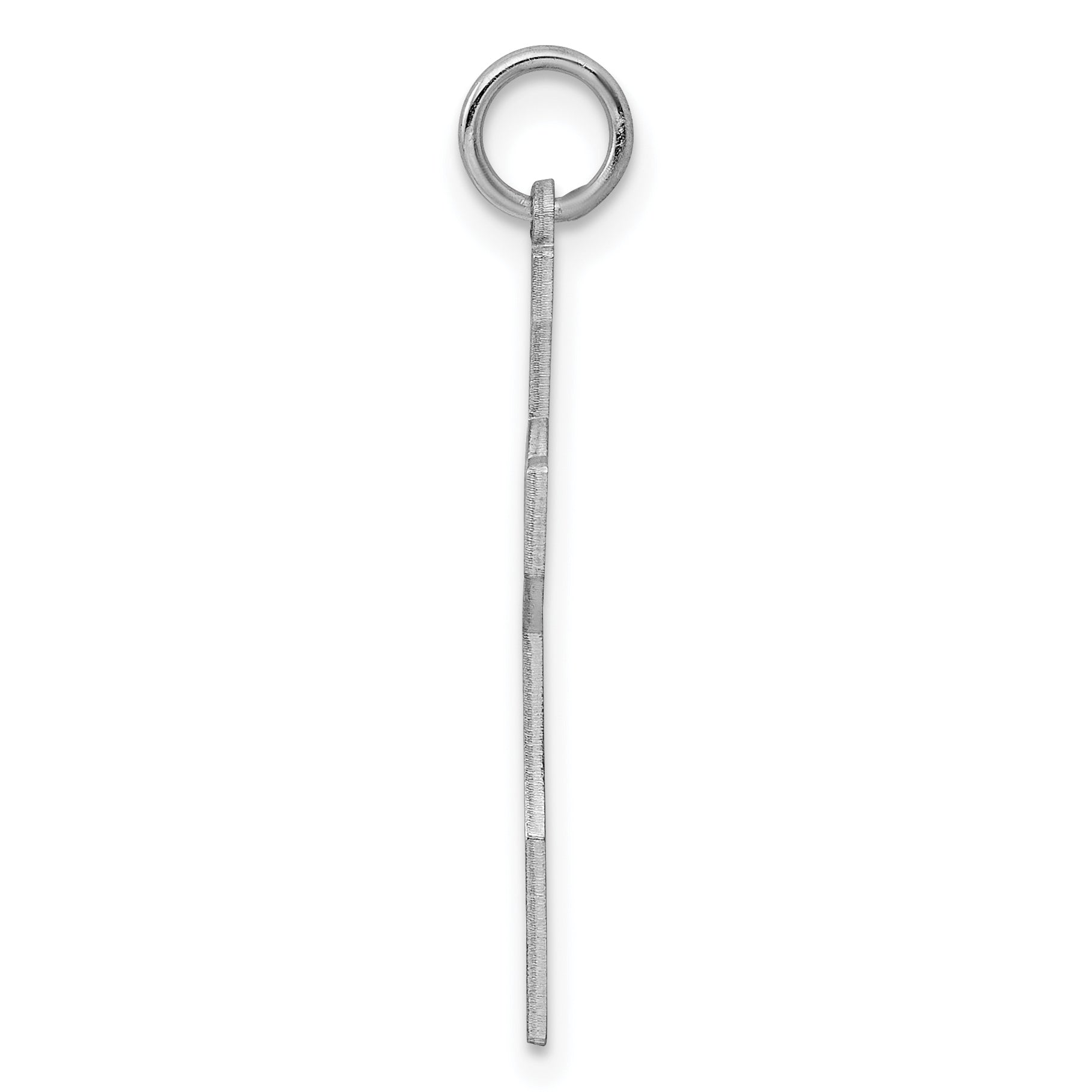 Sterling Silver Rhodium-plated Laser Designed Cross Pendant Secondary image