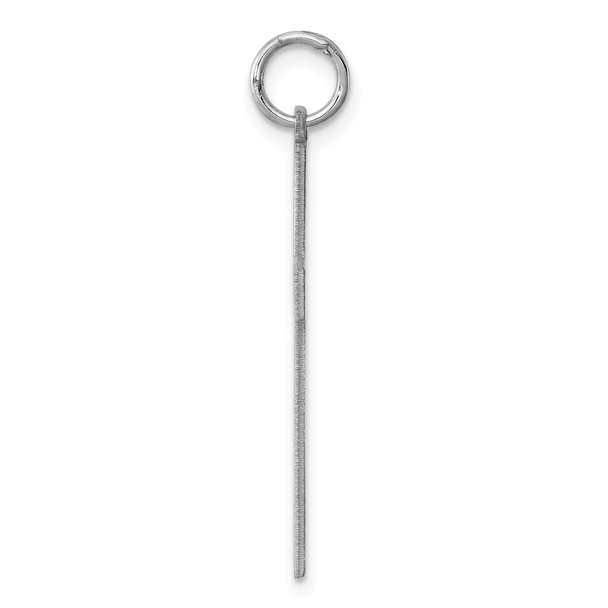 Sterling Silver Rhodium-plated Laser Designed Cross Pendant Secondary image