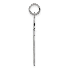 Sterling Silver Rhodium-plated Laser Designed Cross Pendant