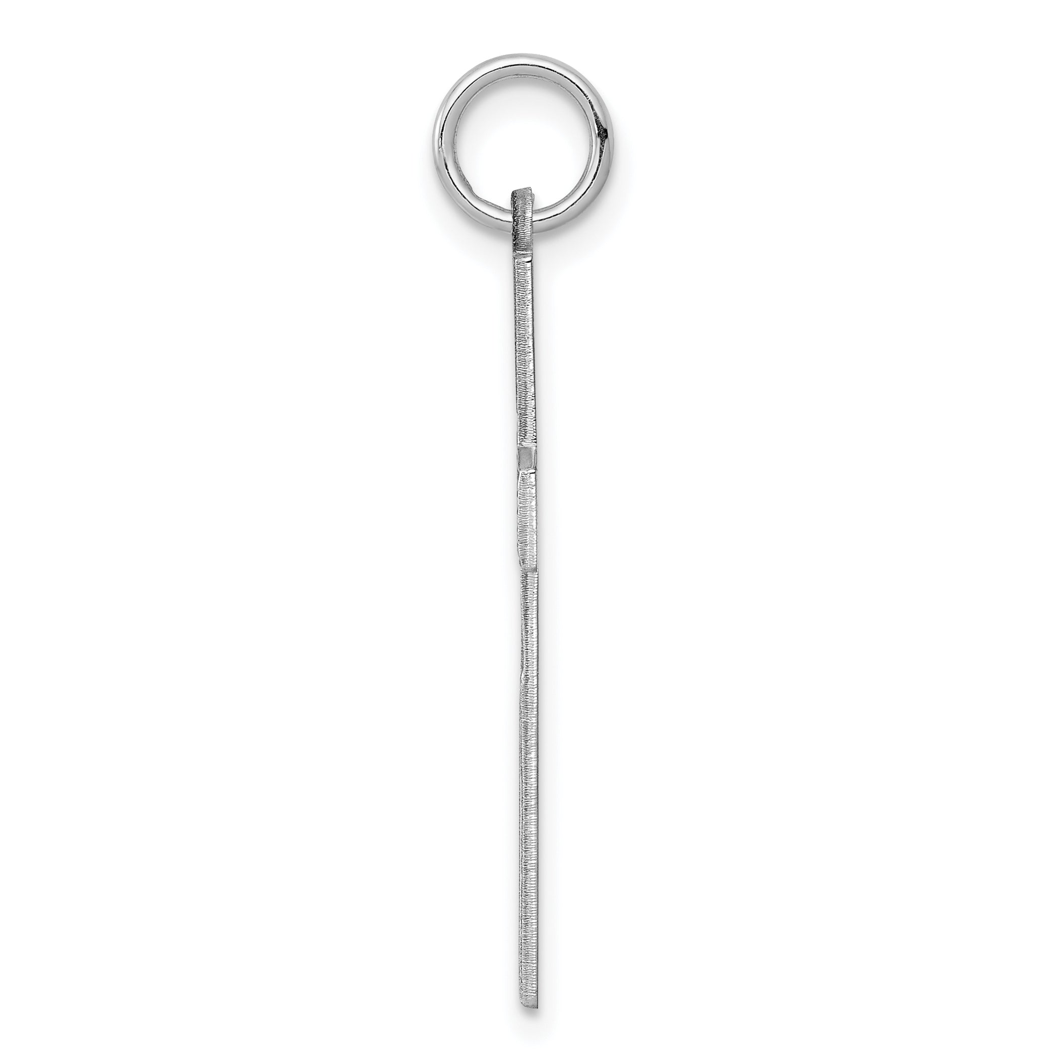 Sterling Silver Rhodium-plated Laser Designed Cross Pendant