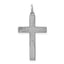 Sterling Silver Rhodium-plated Laser Designed Cross Pendant