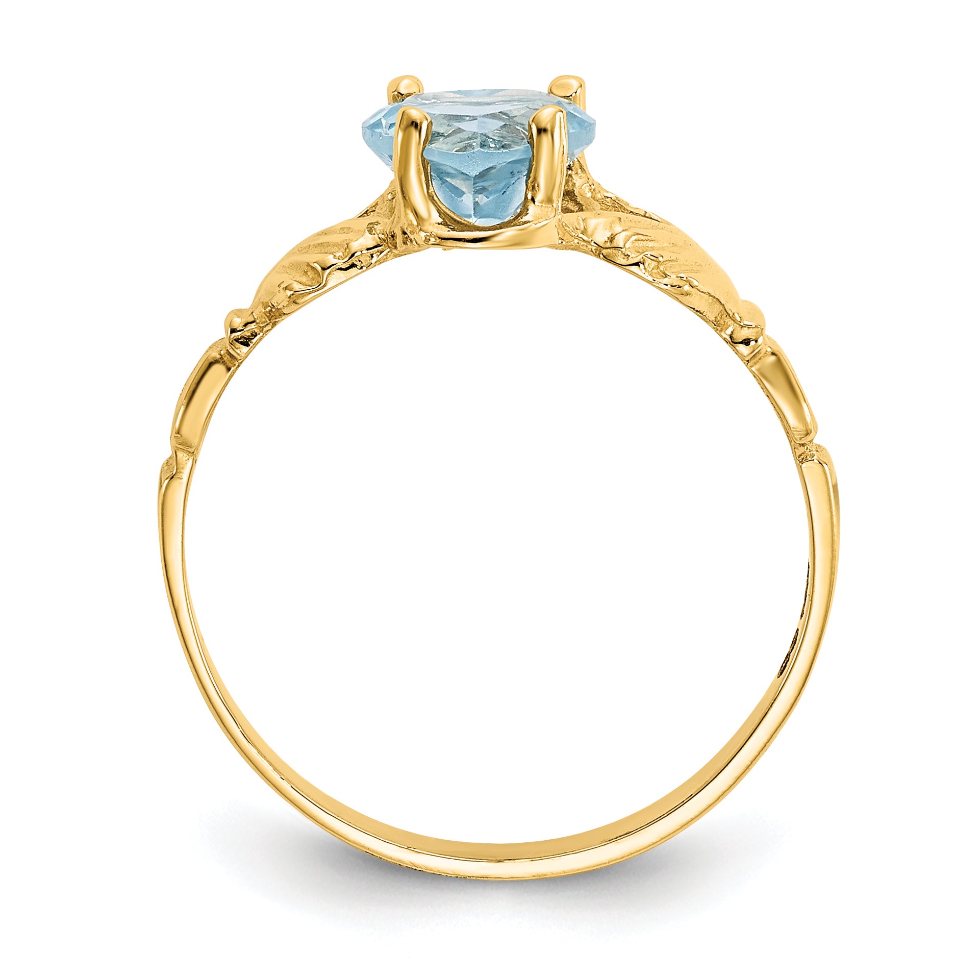 14k December CZ Birthstone Claddagh Ring Secondary image