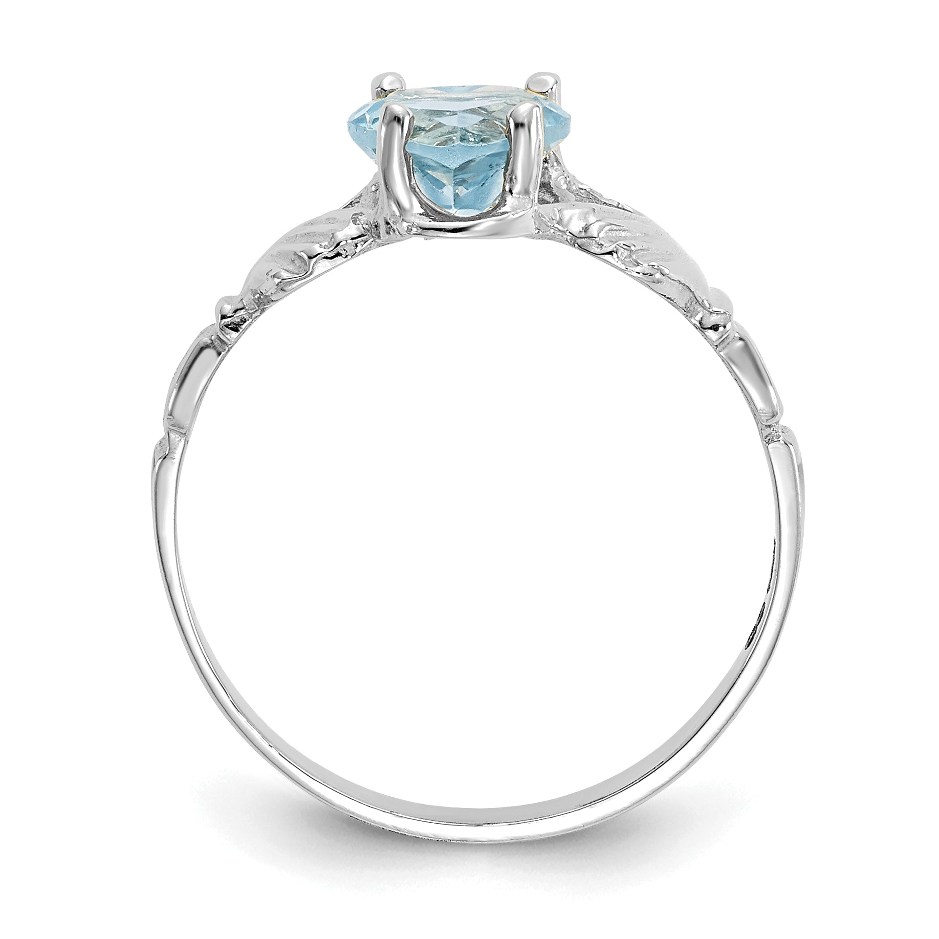 14k White Gold December CZ Birthstone Claddagh Ring Secondary image