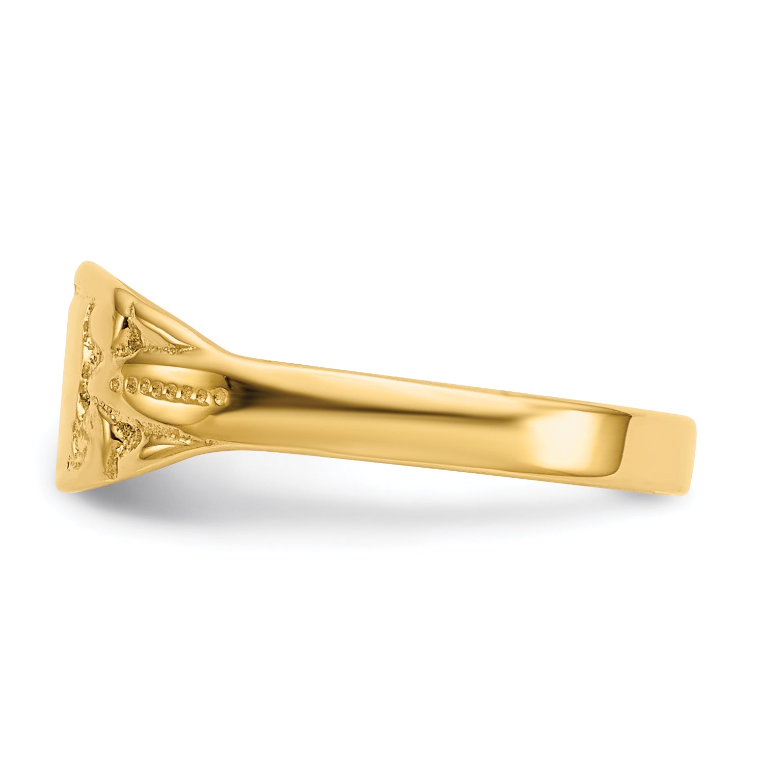 14K Polished Rectangular Baby Signet Ring