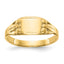 14K Polished Rectangular Baby Signet Ring